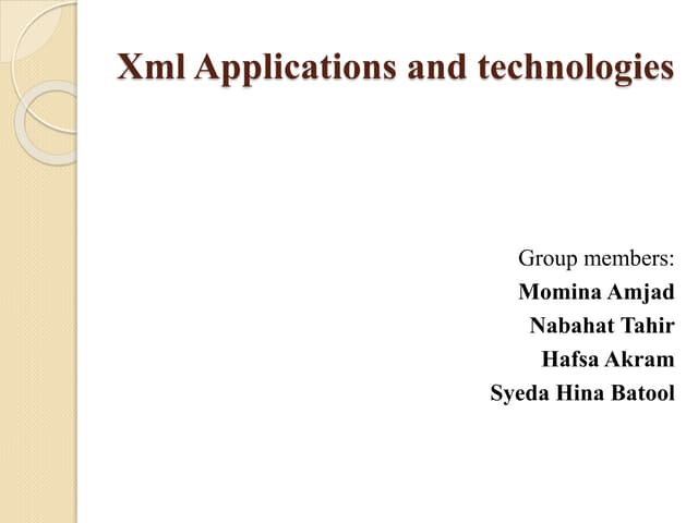 Xml applications
