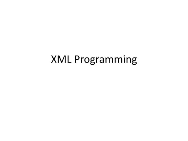 Xml basics