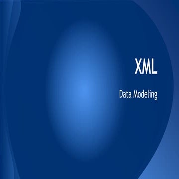 XML - Data Modeling | PPTX