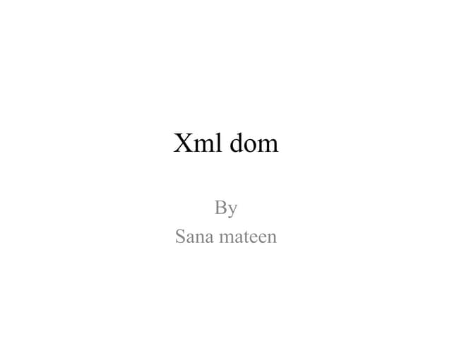 Xml dom