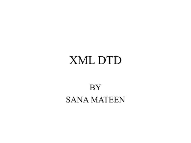 Xml dtd