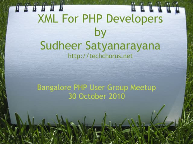 XML For PHP Developers