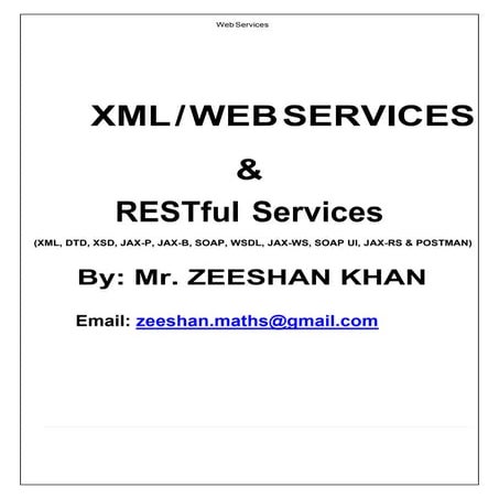 XML / WEB SERVICES & RESTful Services