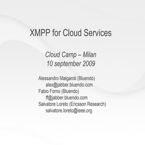 Xmppforcloudcomputing