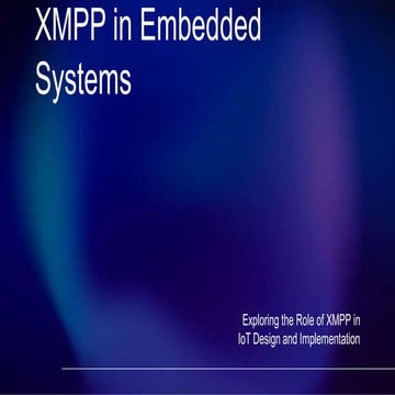 XMPP in Embedded Systems uhhivjvghbbbhhvhh