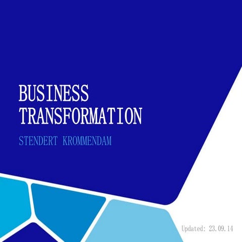 Business transformation By Stendert Krommendam