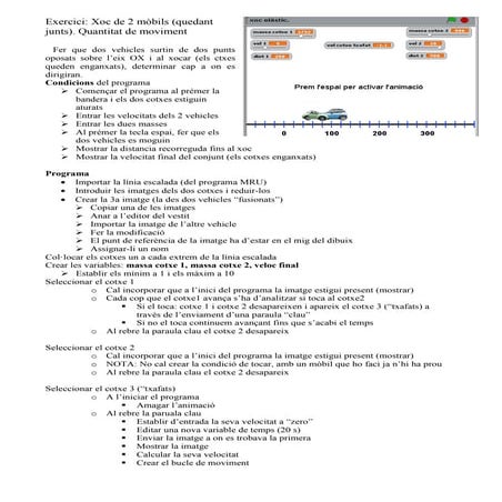 Xoc elàstic  cotxes junts  sense la fòrmula