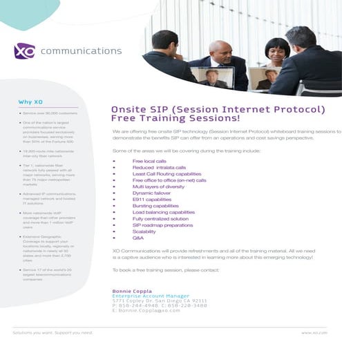 Xo Flyer Sip Training