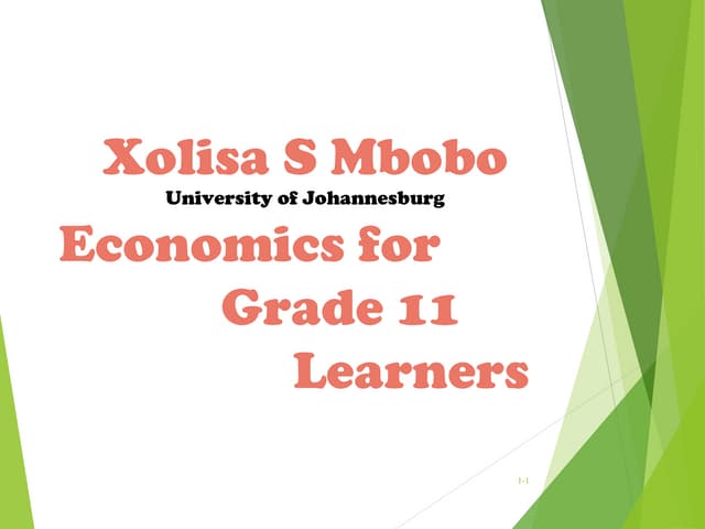 Economics concepts for grade 11 lea...