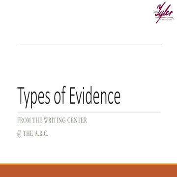 Types of evidence 