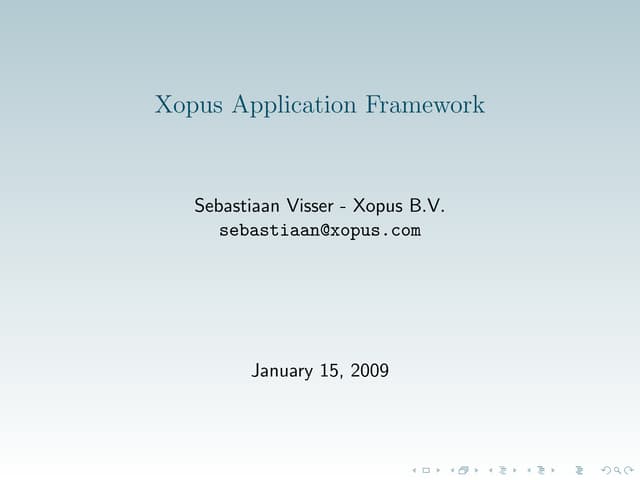 Xopus Application Framework