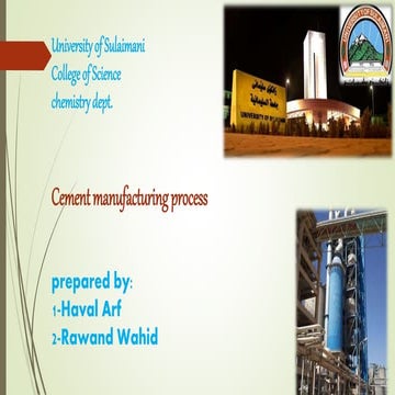 Cement manufacturing process