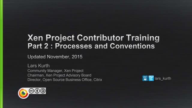 Xen Project Contributor Training Pa...