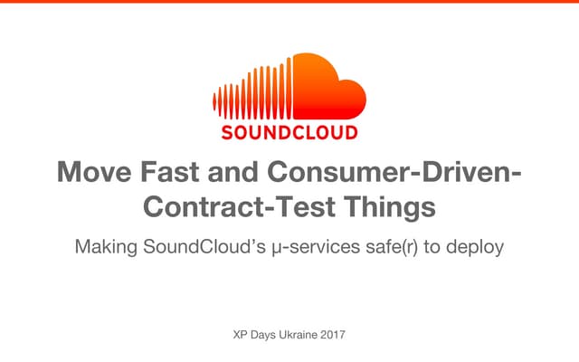 Move fast and consumer driven contract test things