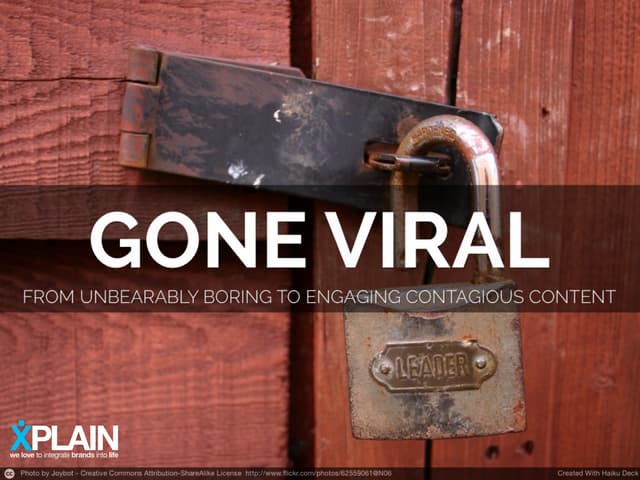 Go Viral on the Social Web: The Def...