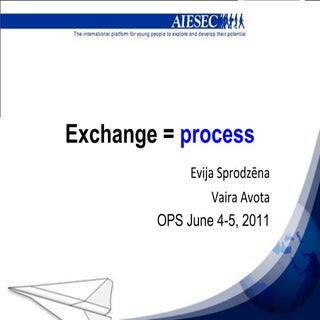 OPS June 4-5: Exchange as a process