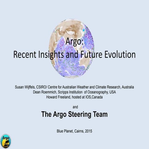 C5.06: Argo: Recent Insights and Future Evolution - Susan Wijffels