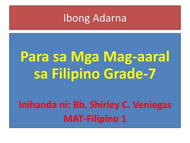Ibong adarna ppt