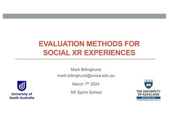Evaluation Methods for Social XR Experiences