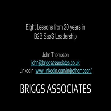 SaaStock 2019 -   john thompson 