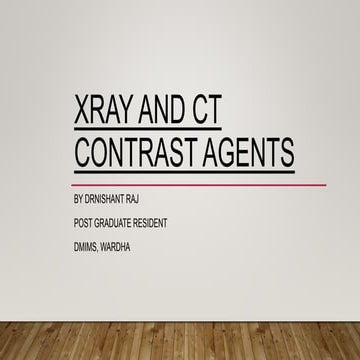 X-Ray and CT contrast agents