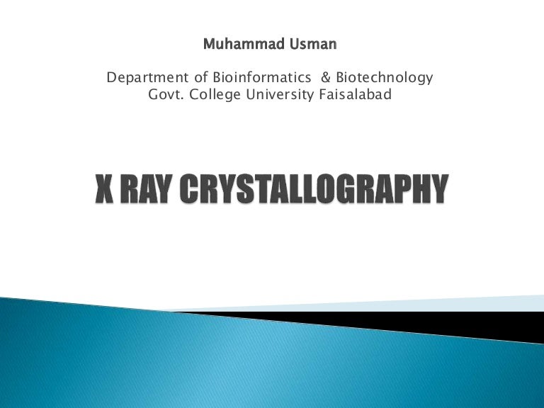X ray crystallography