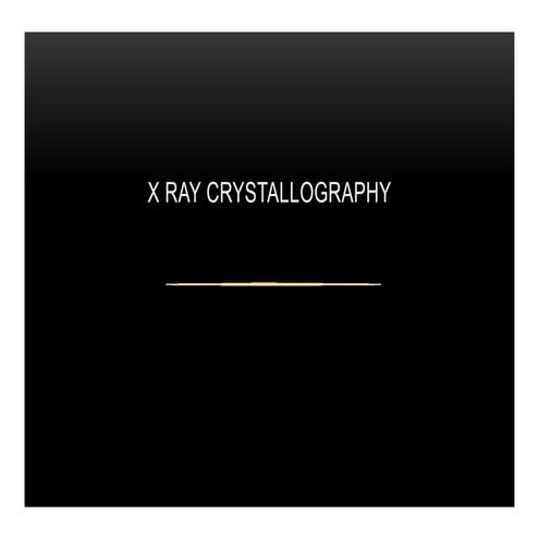 X RAY CRYSTALLOGRAPHY.pdf