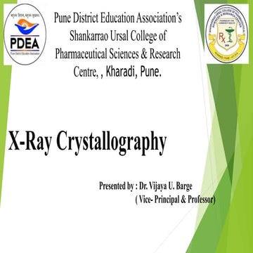 X ray crystallography.pptx principle, instrumentation