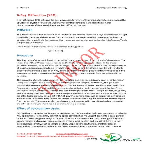 X ray diffraction | PDF