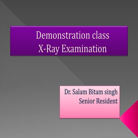 X-ray examination for determination of Age 