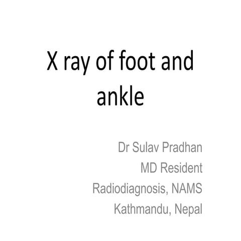 X ray of foot and ankle 