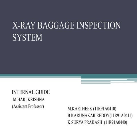 Hold baggage Screening : MIS | PPT