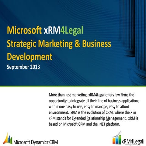 xRM4Legal Strategic Marketing & Business Development Capability