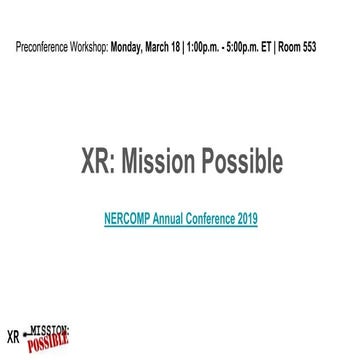 XR mission possible