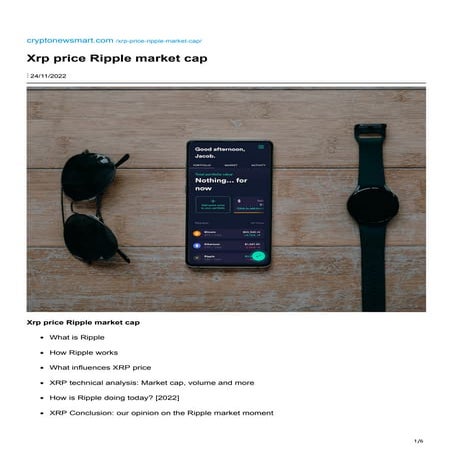 Xrp price Ripple market cap