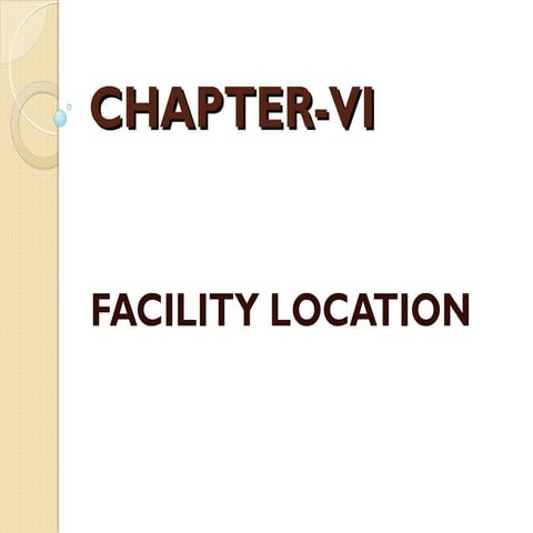 Operations management chapter: facility location | PPT