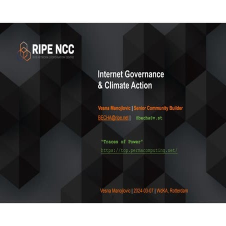 Traces of Power: Internet Governance and Climate Action