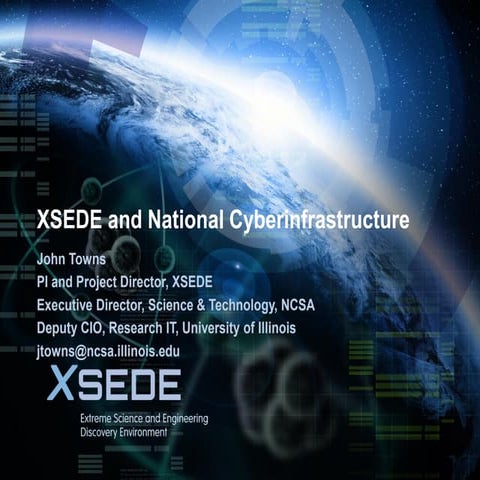XSEDE and National Cyberinfrastructure