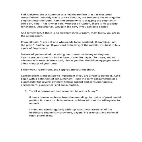 Healthcare Consumerism, Access & Engagement white paper 