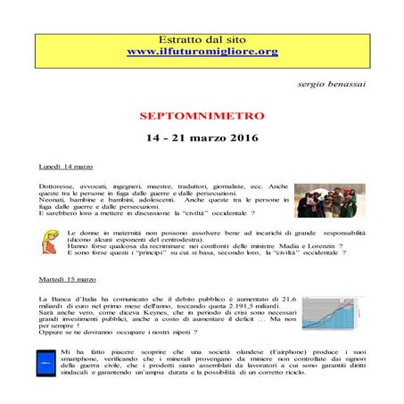 SEPTOMNIMETRO dal 21 al 28 marzo 2016