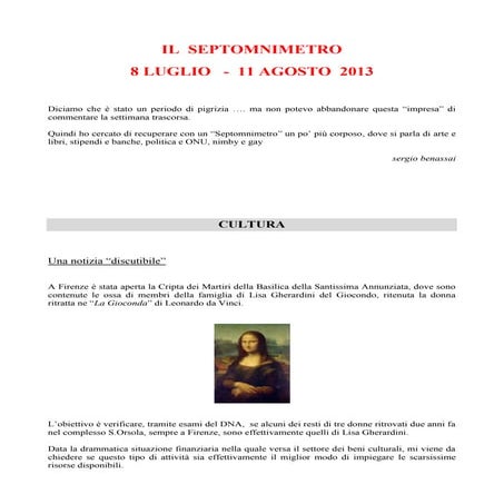  Septomnimetro da 8luglio a 11agosto 2013