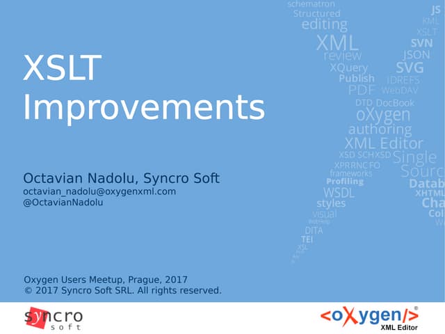 XSLT 3.0 Improvements - XML Prague 2018