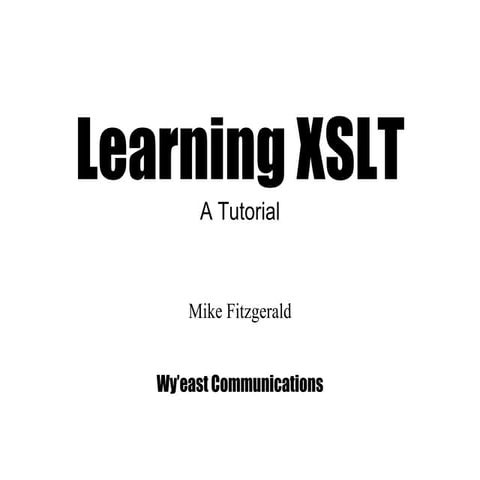 Learning XSLT | PPT