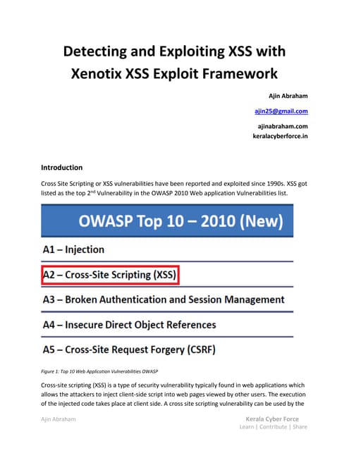 Xss frame work