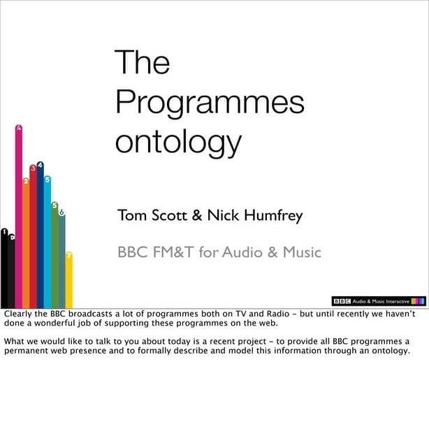 BBC Programmes Ontology XTech2008