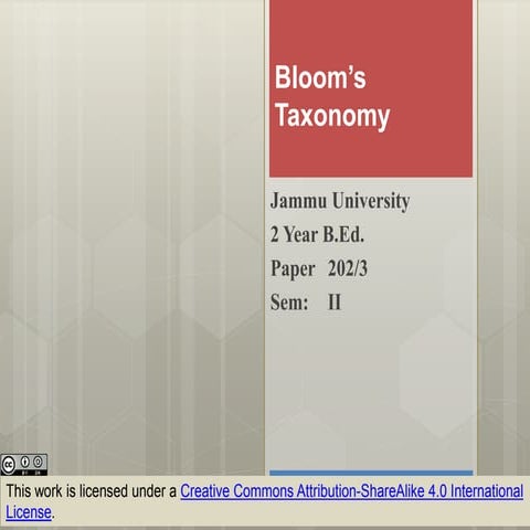 Bloom’s taxonomy