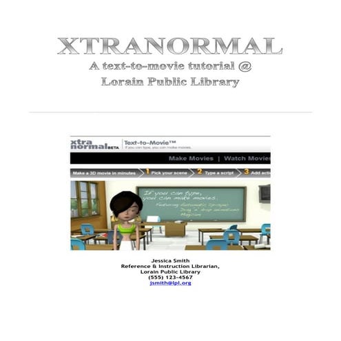 Xtranormal library program
