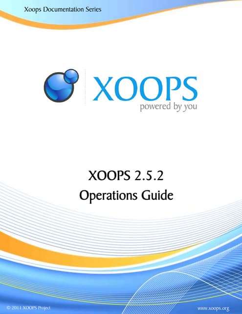 XOOPS 2.5.x Operations Guide