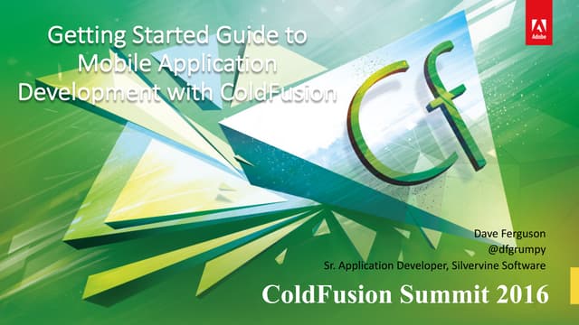 Getting started with mobile application development