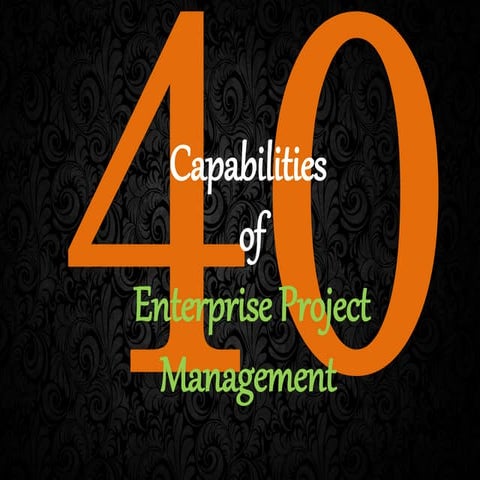 40 capabilities of Enterprise Project Management